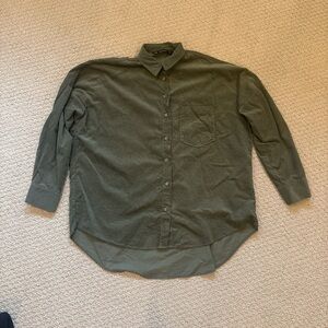 Zara Women's Olive Button Down Shirt